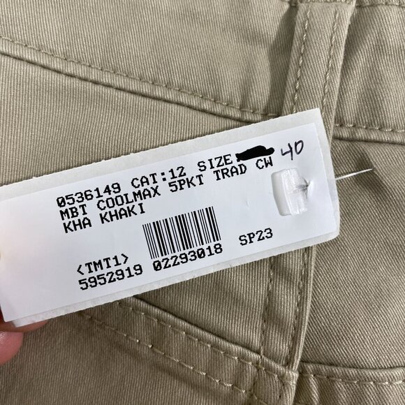 NWOT Lands' End Men's 40 Traditional Fit Khaki Pants Coolmax 5-Pocket - Picture 6 of 9